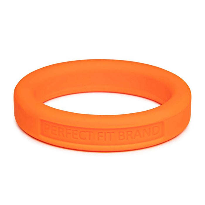 Perfect Fit Classic Silicone Medium Stretch Penis Ring, 44mm, Orange