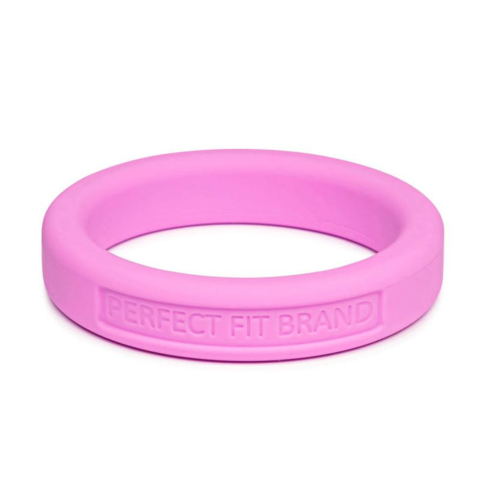 Perfect Fit Classic Silicone Medium Stretch Penis Ring, 44mm, Pink