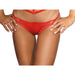 Axami Lingerie Microfiber and Lace G-String with Studs, Red, S/M