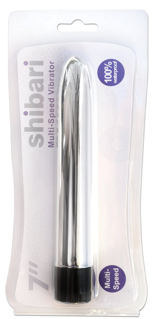 Shibari Multi-Speed Vibrator 7in (17.8cm), Silver