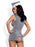 3-piece Air Hostess Costume, S/M, L/XL, Grey - Obsessive Lingerie