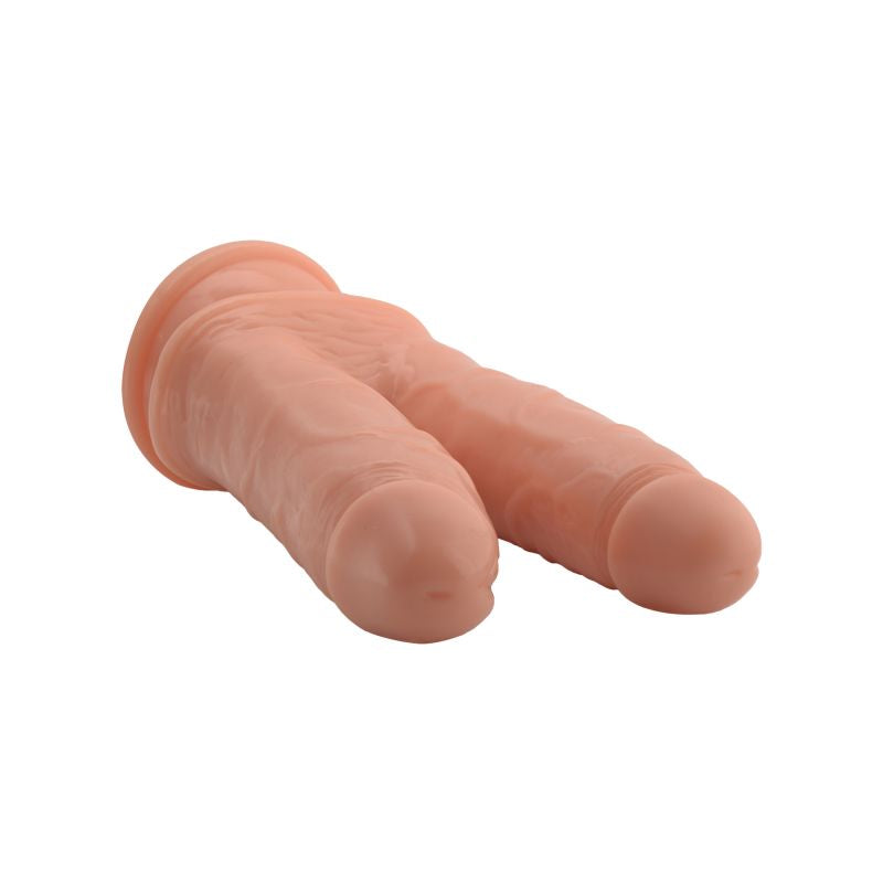 X-MEN Double Penetration Twin Dildo Flesh 9"